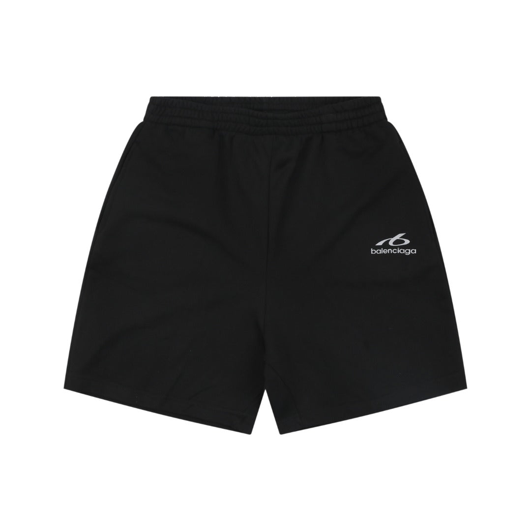 Balenciaga Reflective Logo Small Script Shorts Black