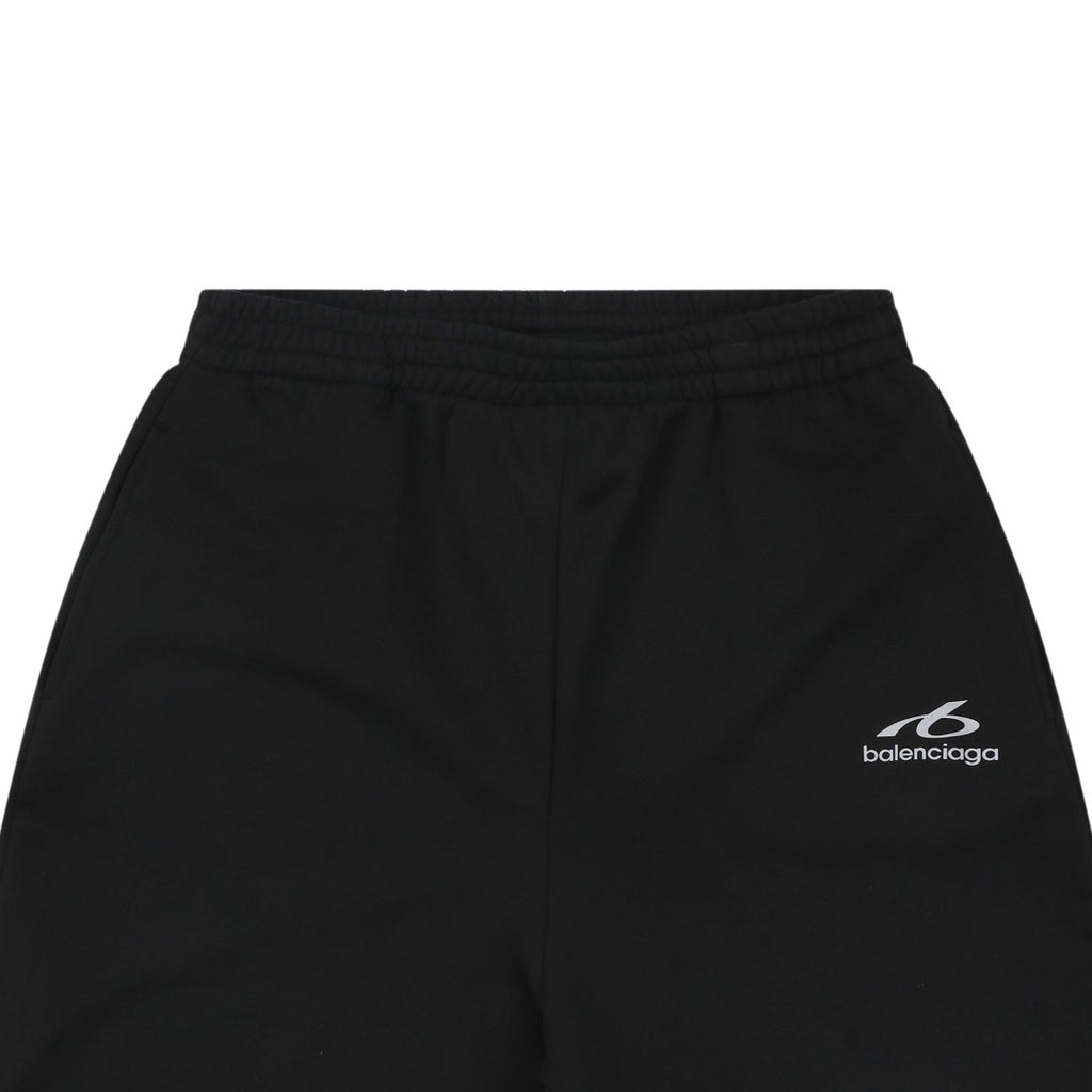 Balenciaga Reflective Logo Small Script Shorts Black