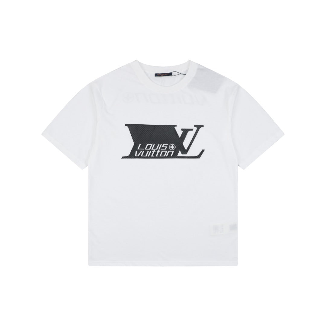 Louis Vuitton LV Monogram Carbon Fiber Graphic Short Sleeve T-Shirt White