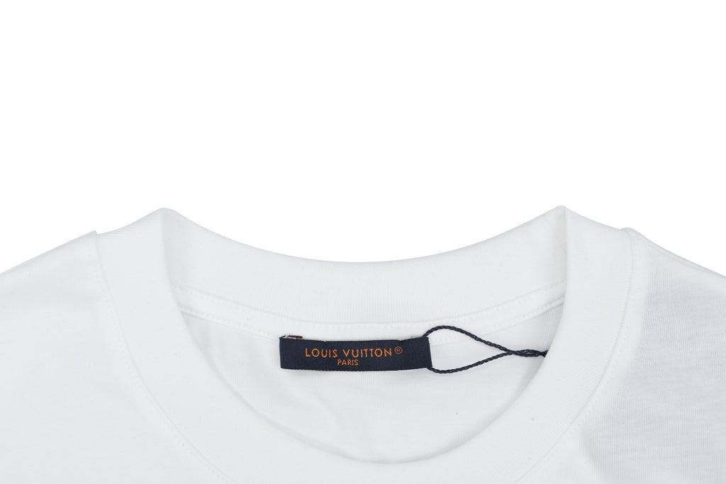 Louis Vuitton LV Monogram Carbon Fiber Graphic Short Sleeve T-Shirt White