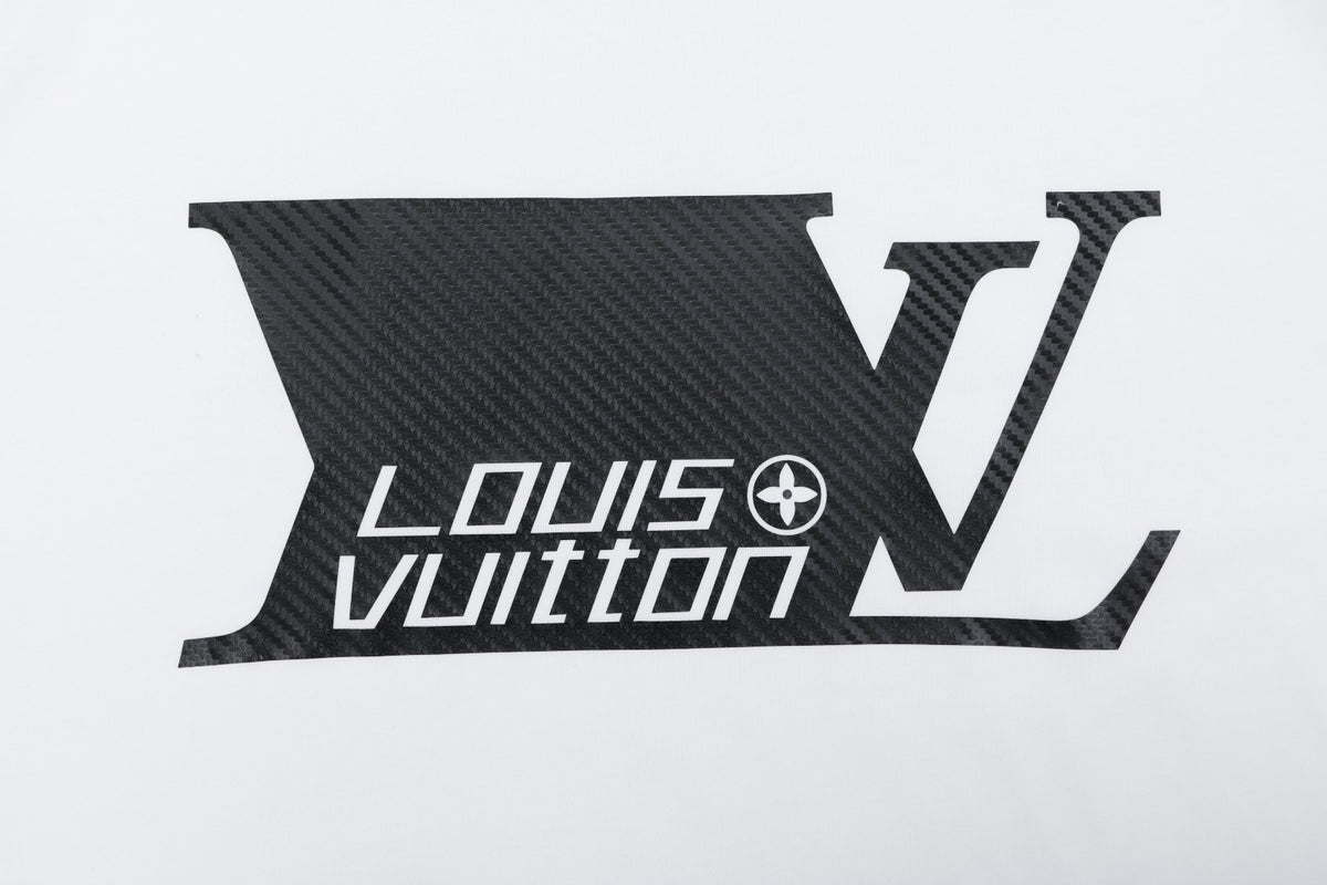 Louis Vuitton LV Monogram Carbon Fiber Graphic Short Sleeve T-Shirt White