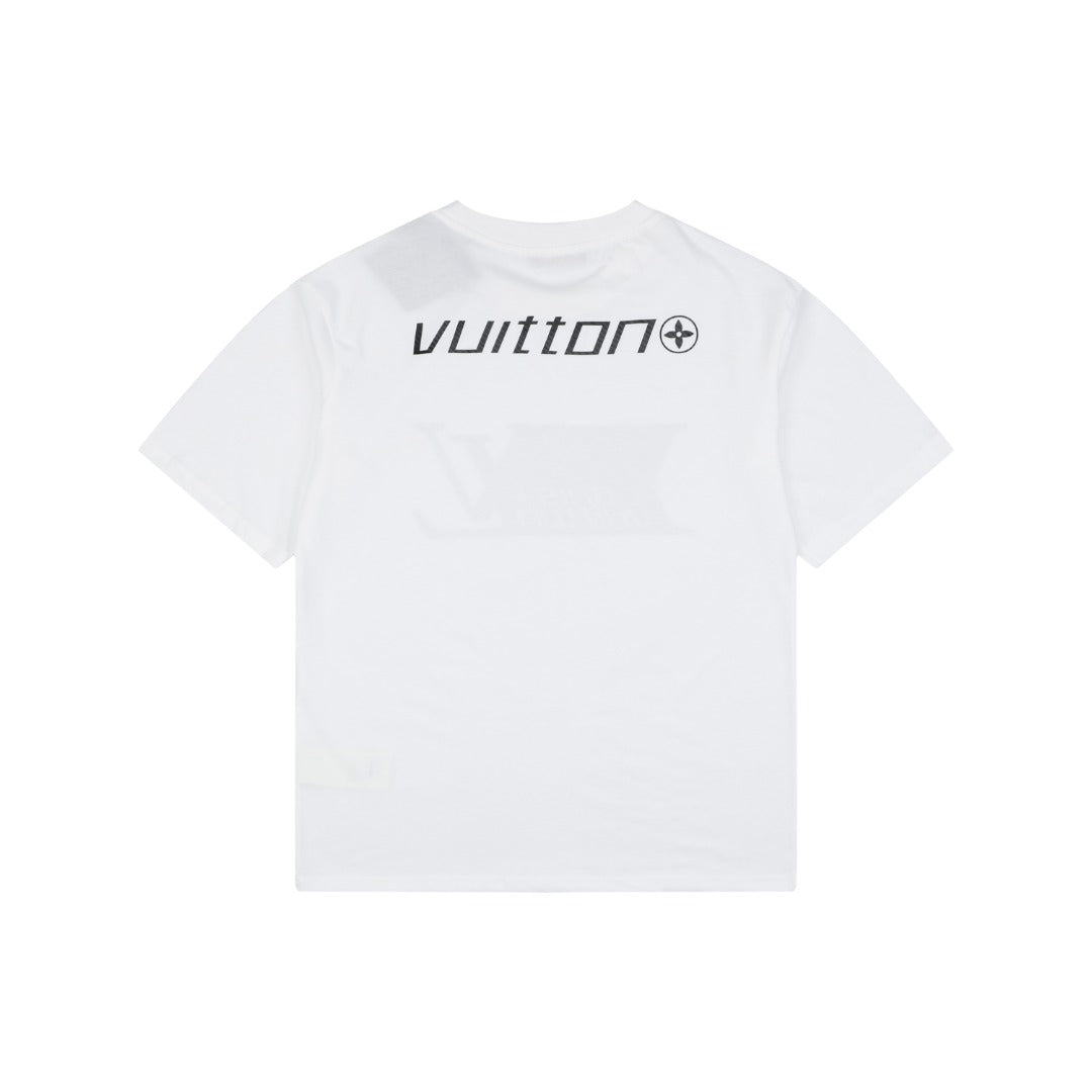 Louis Vuitton LV Monogram Carbon Fiber Graphic Short Sleeve T-Shirt White