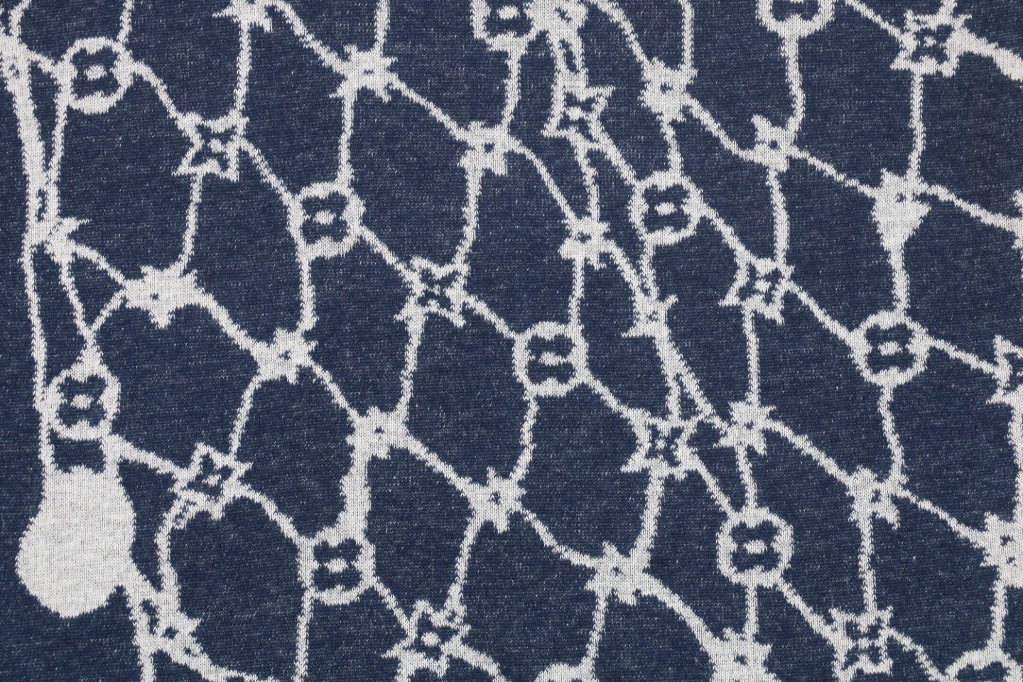 Louis Vuitton 24SS LV Monogram Net Jacquard Short Sleeve T-Shirt Navy