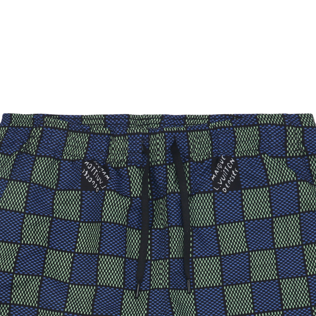 Louis Vuitton 25SS LV Damier Checkerboard Monogram Shorts Blue Purple