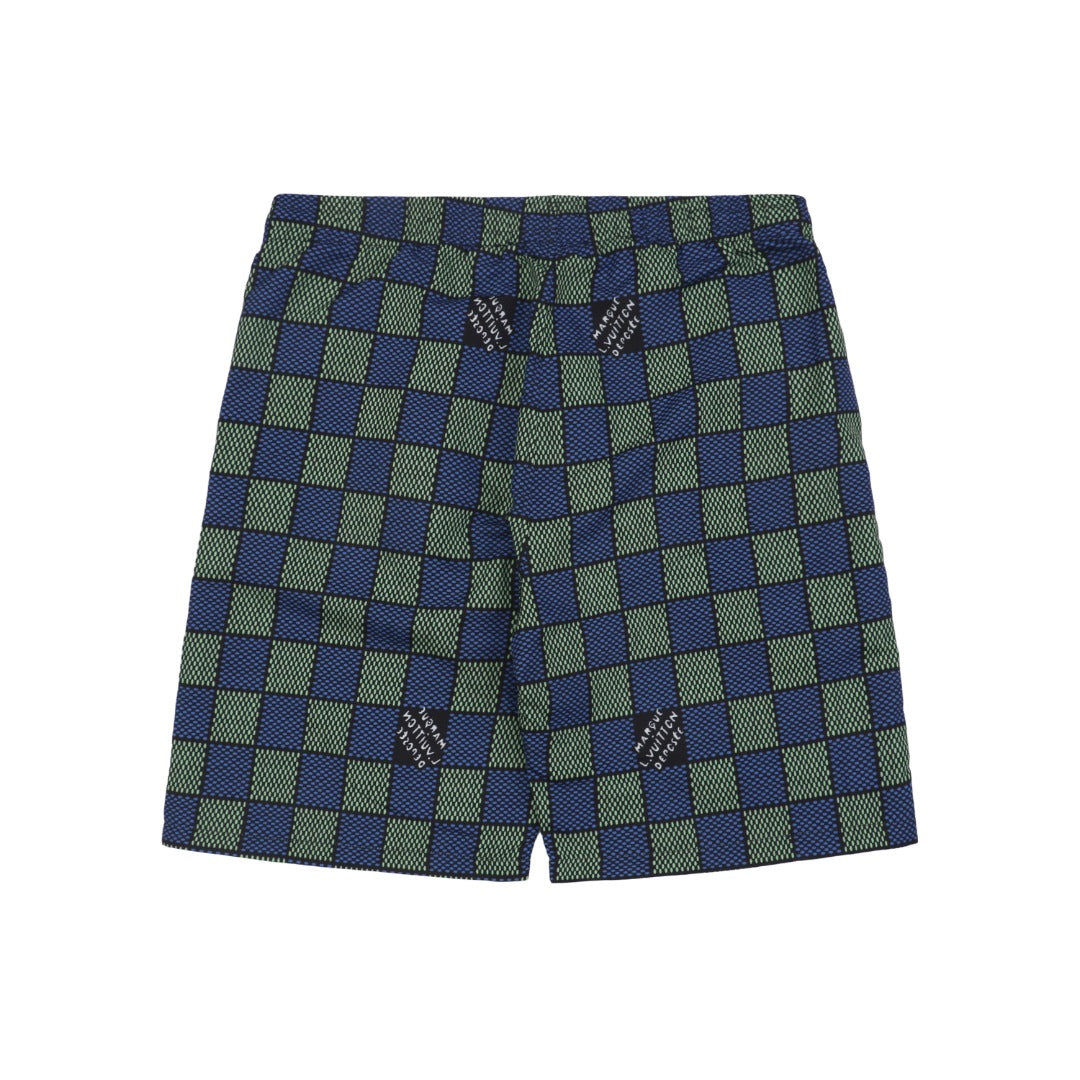 Louis Vuitton 25SS LV Damier Checkerboard Monogram Shorts Blue Purple