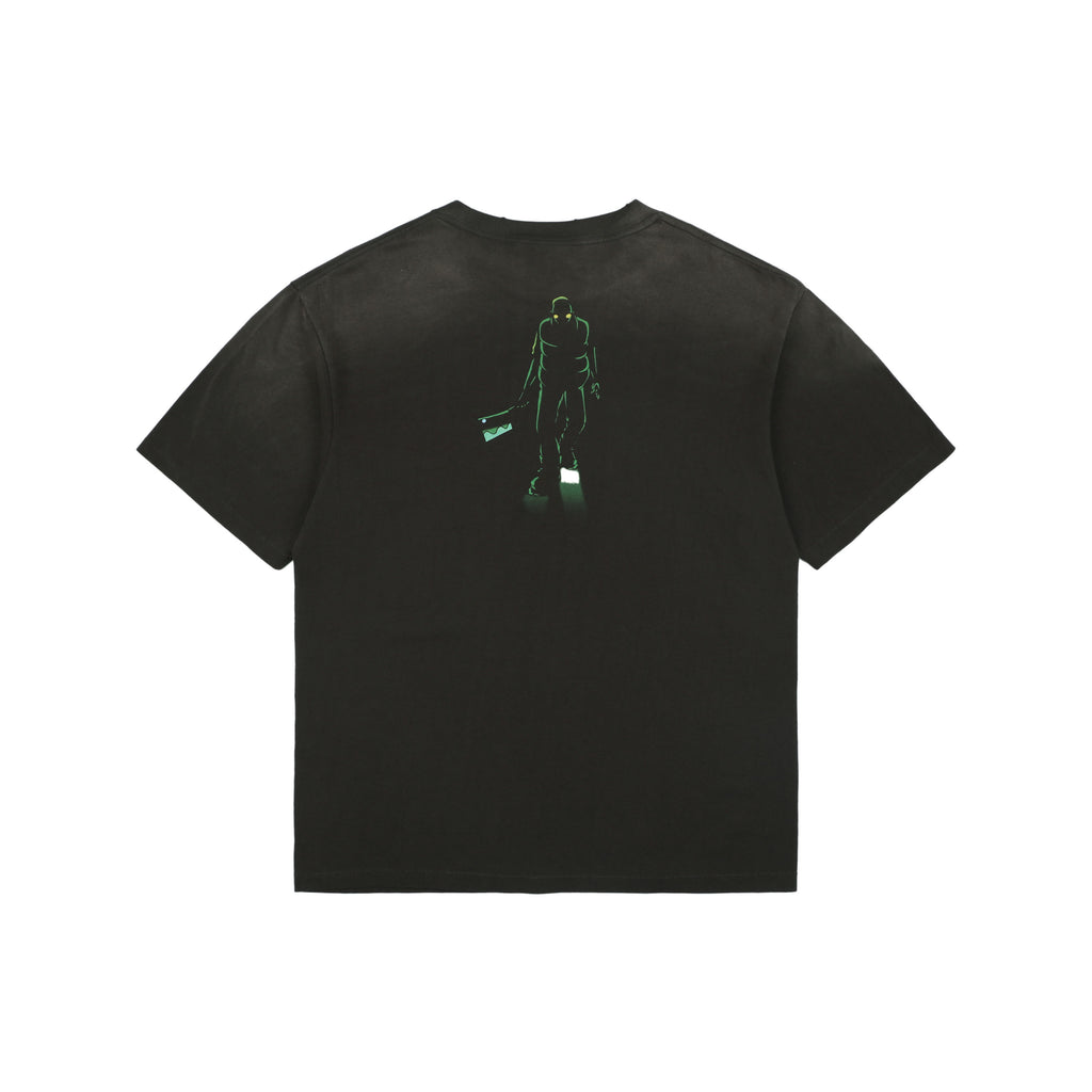 Saint Michael Neighbor No.13 Graphic Print Short Sleeve T-Shirt Black