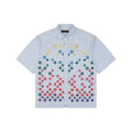Louis Vuitton 25SS LV Monogram Cutout Embroidered Short Sleeve Shirt Light Blue