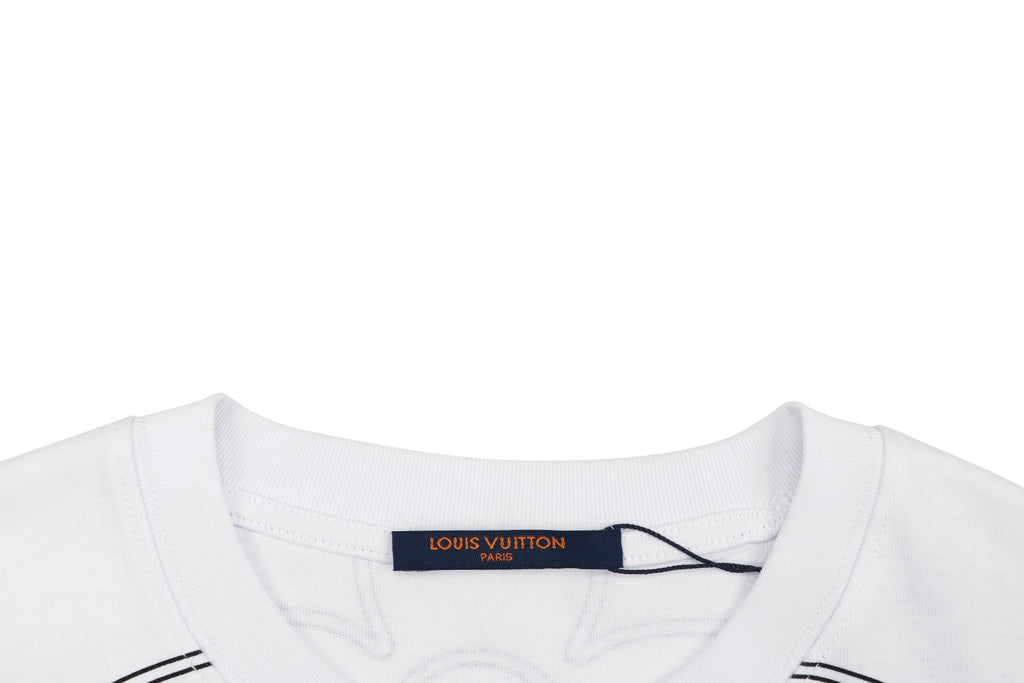 Louis Vuitton Monogram Sketch Line Art Allover Print Short Sleeve Tee