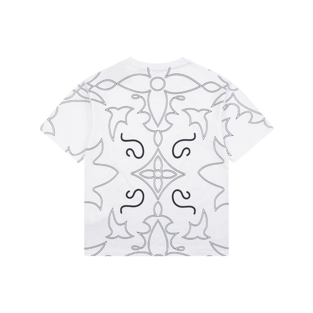 Louis Vuitton Monogram Sketch Line Art Allover Print Short Sleeve Tee
