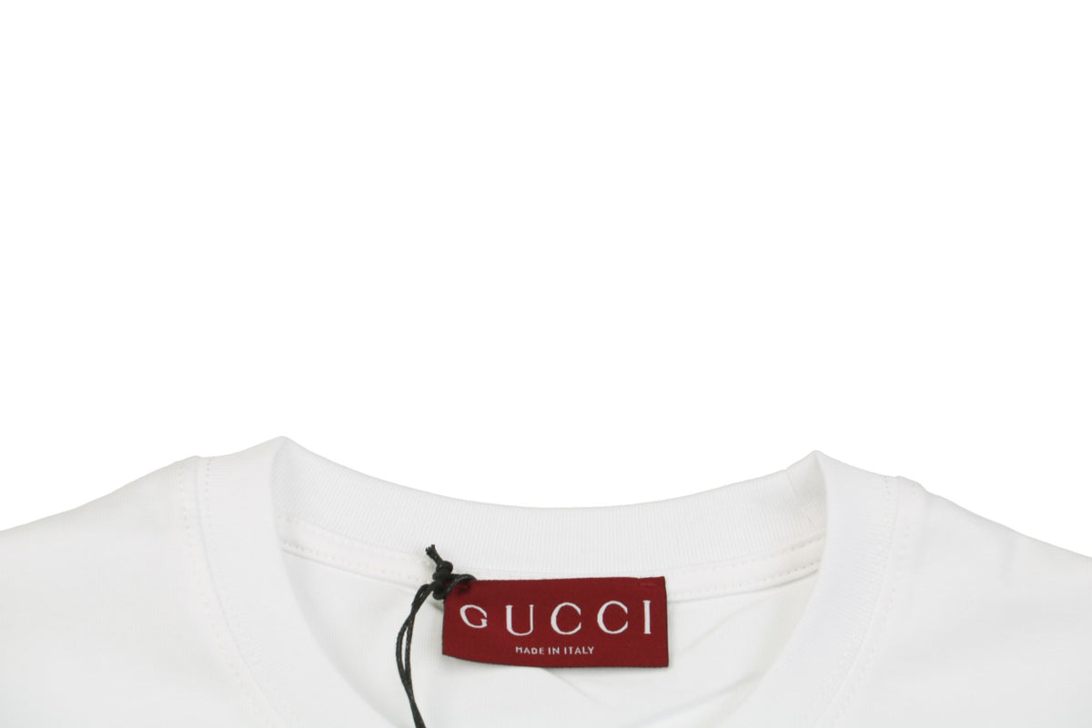 Gucci 25SS 1921 Pink G Varsity Logo Print Short Sleeve Tee