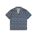 Gucci 25SS Serpentine Wave Stripe Allover Print Short Sleeve Shirt