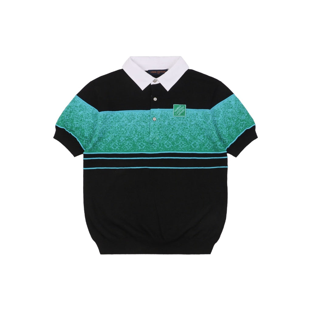Louis Vuitton 25SS Gradient Colorblock Monogram Jacquard Polo Short Sleeve