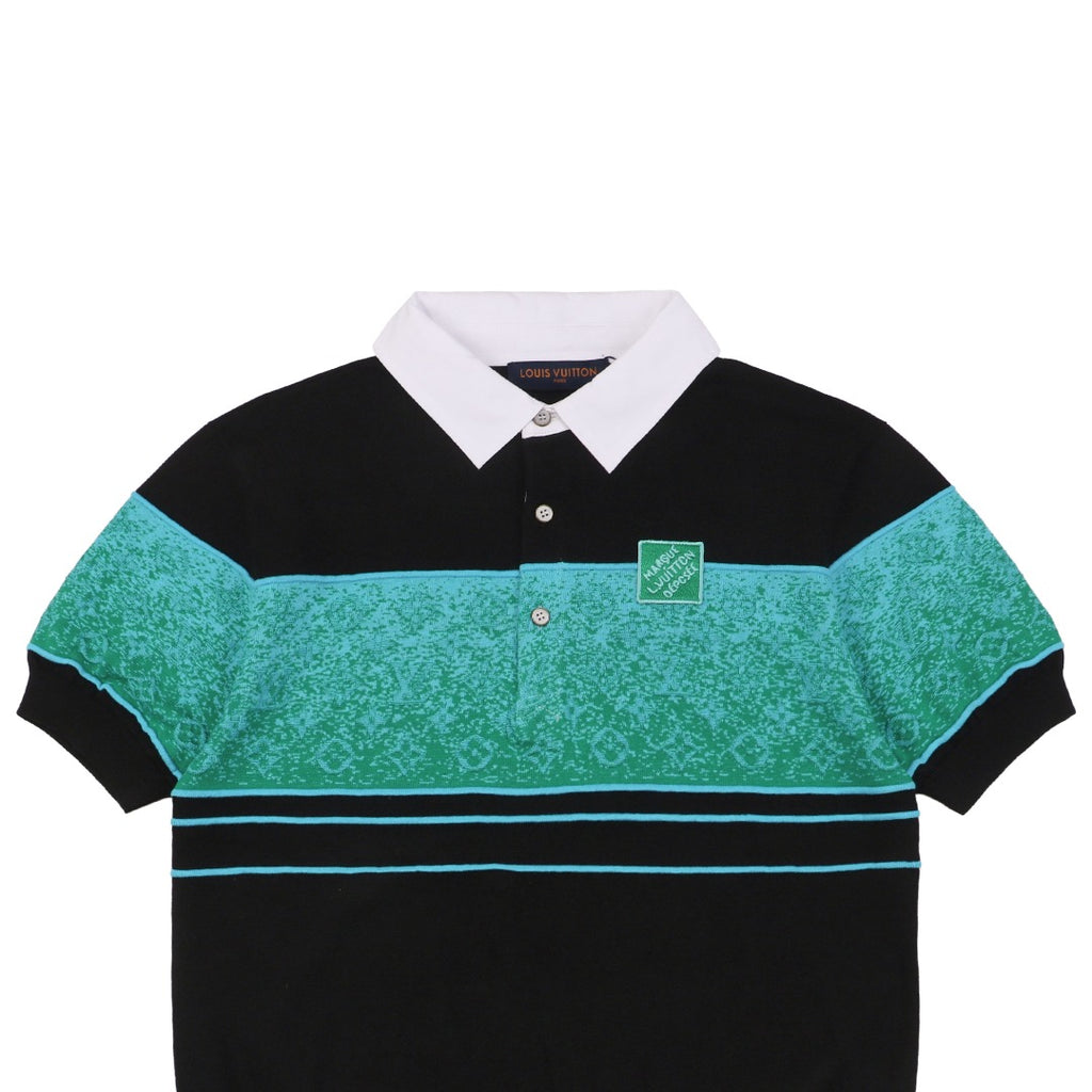 Louis Vuitton 25SS Gradient Colorblock Monogram Jacquard Polo Short Sleeve