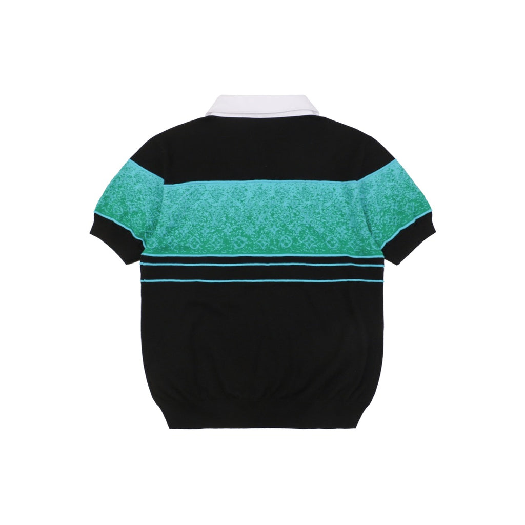 Louis Vuitton 25SS Gradient Colorblock Monogram Jacquard Polo Short Sleeve
