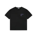 Loewe Anagram Pocket Colorblock Floral Logo Embroidered Short Sleeve Tee — Black Purple