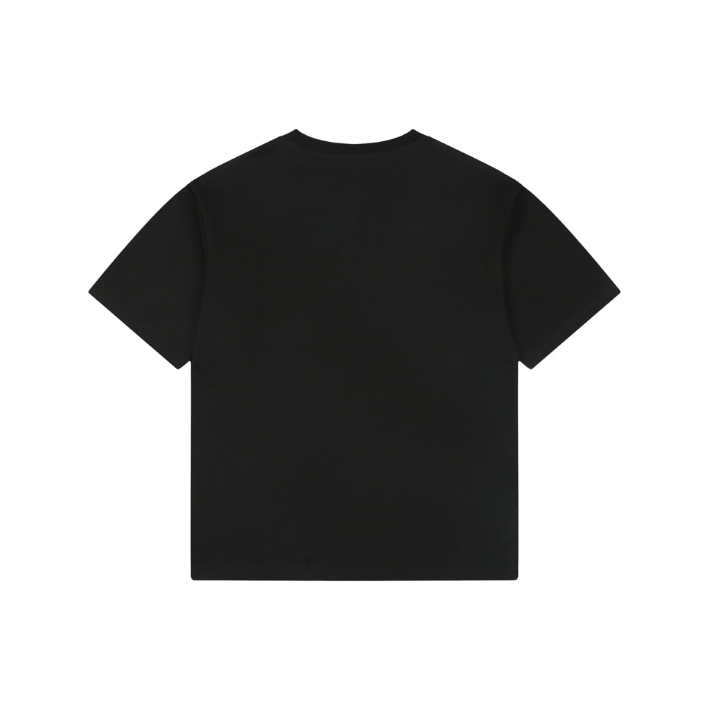 Loewe Anagram Pocket Colorblock Floral Logo Embroidered Short Sleeve Tee — Black Purple