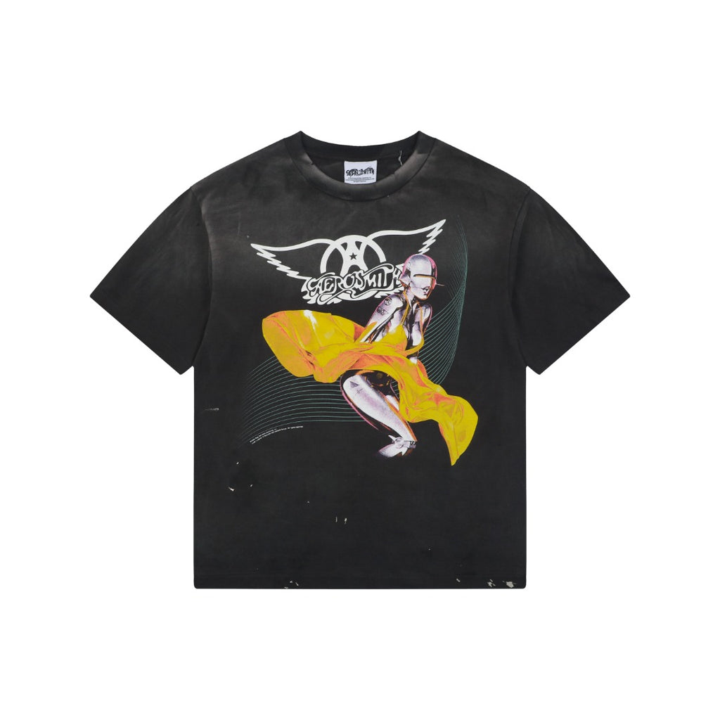 Saint Michael Yellow Dress Mechanical Monroe Graphic Short Sleeve Tee