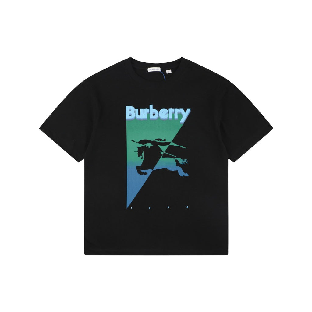 Burberry Inverted Triangle Gradient Equestrian Knight Graphic Short Sleeve Tee
