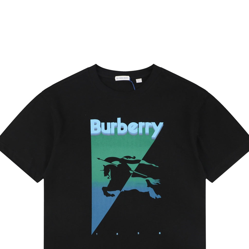 Burberry Inverted Triangle Gradient Equestrian Knight Graphic Short Sleeve Tee