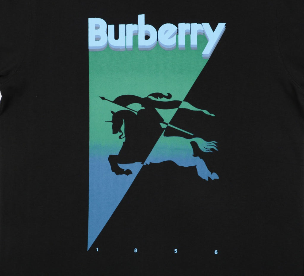 Burberry Inverted Triangle Gradient Equestrian Knight Graphic Short Sleeve Tee