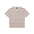 Prada Cream Base Brown Red Stripe Short Sleeve Tee