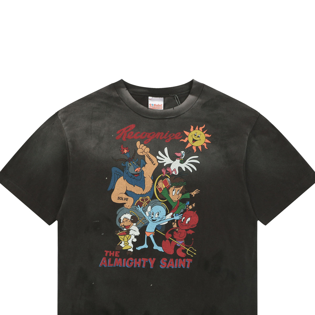 Saint Michael The Almighty Saint Cartoon Spirits Graphic Short Sleeve Tee