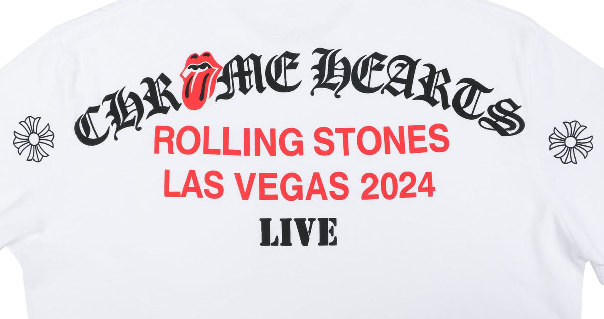Chrome Hearts x Rolling Stones Las Vegas 2024 Live Graphic Short Sleeve Tee
