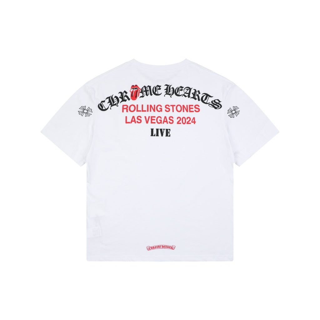 Chrome Hearts x Rolling Stones Las Vegas 2024 Live Graphic Short Sleeve Tee