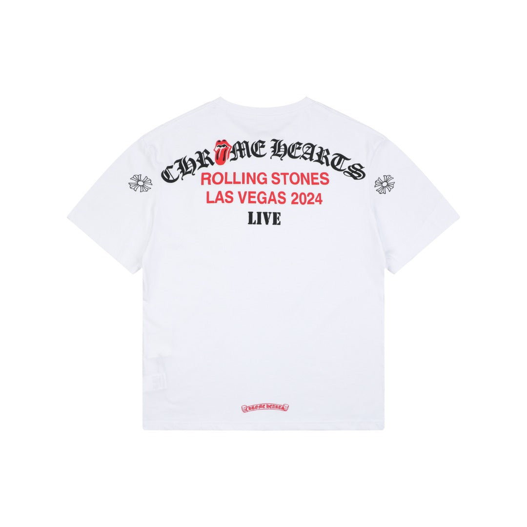 Chrome Hearts x Rolling Stones Las Vegas 2024 Live Graphic Short Sleeve Tee