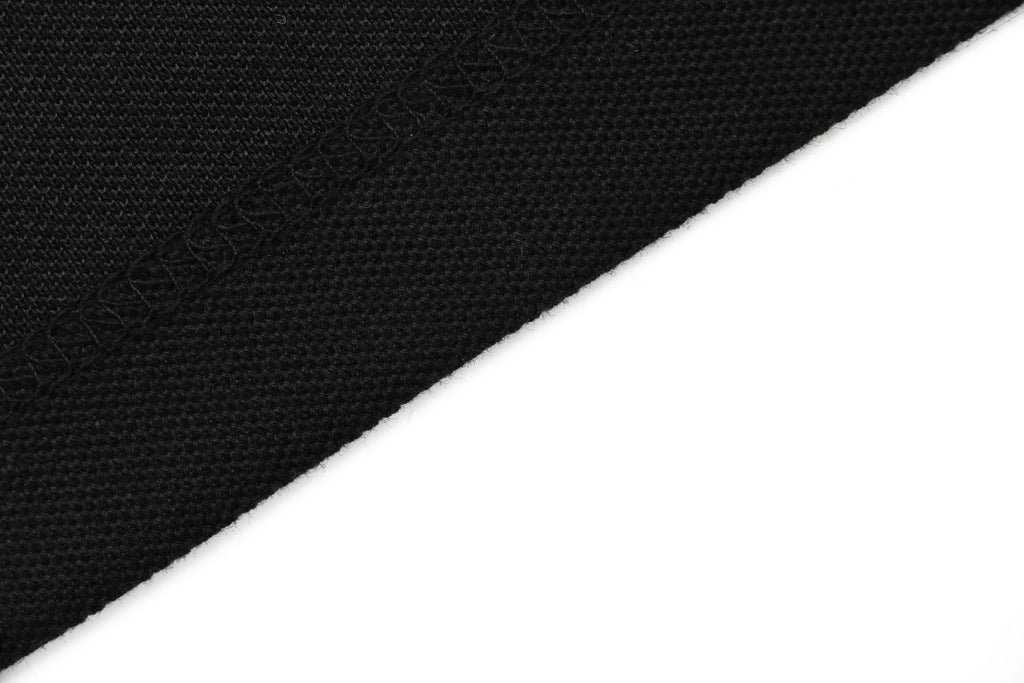 Burberry Equestrian Knight Stripe Embroidered Polo Short Sleeve Shirt Black