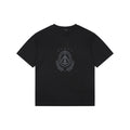 Gucci Laurel Wreath Knight Crest Logo Graphic Short Sleeve Tee Black