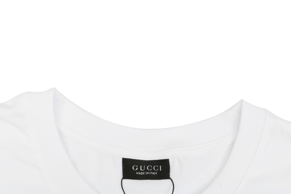 Gucci Laurel Wreath Knight Crest Logo Graphic Short Sleeve Tee White
