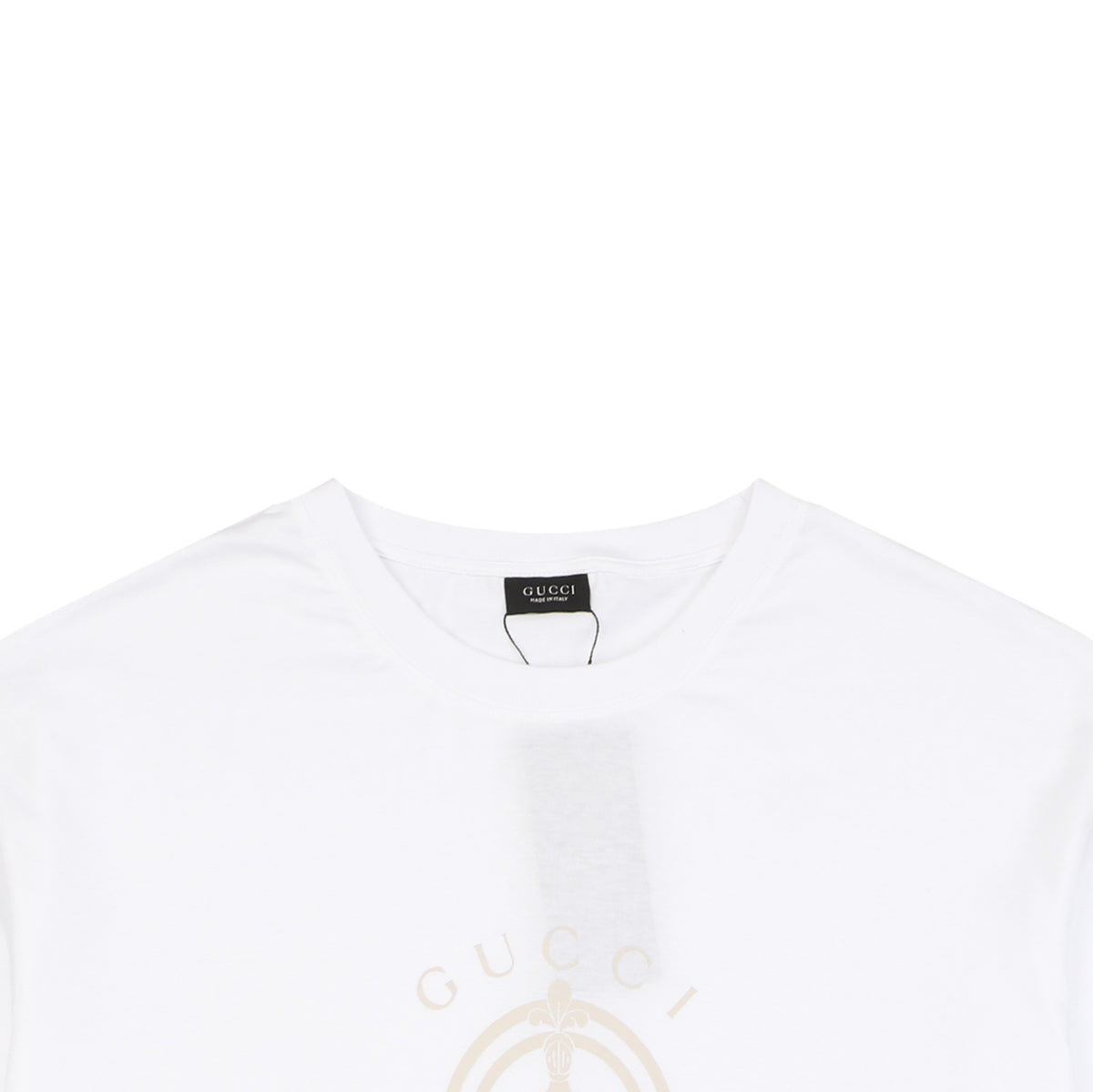 Gucci Laurel Wreath Knight Crest Logo Graphic Short Sleeve Tee White