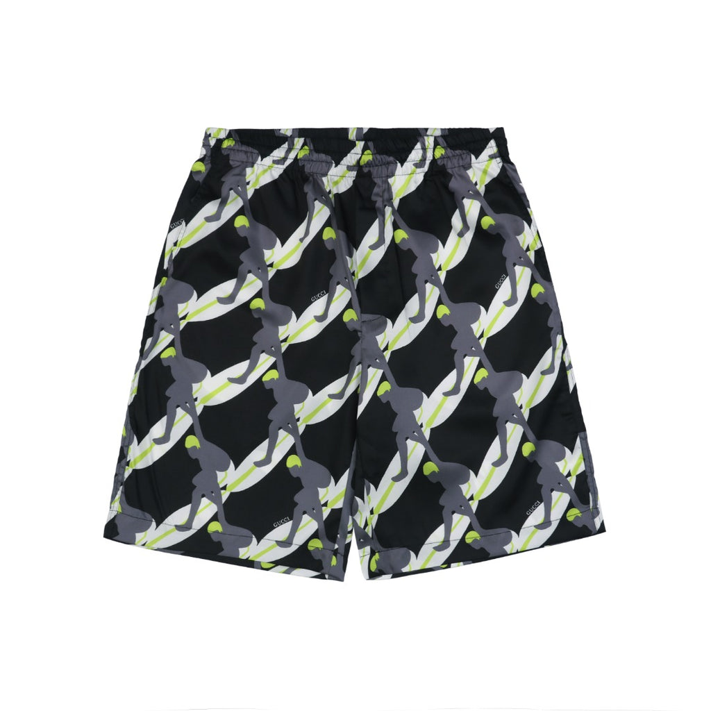 Gucci 25SS Surfer Allover Print Elastic Waist Shorts
