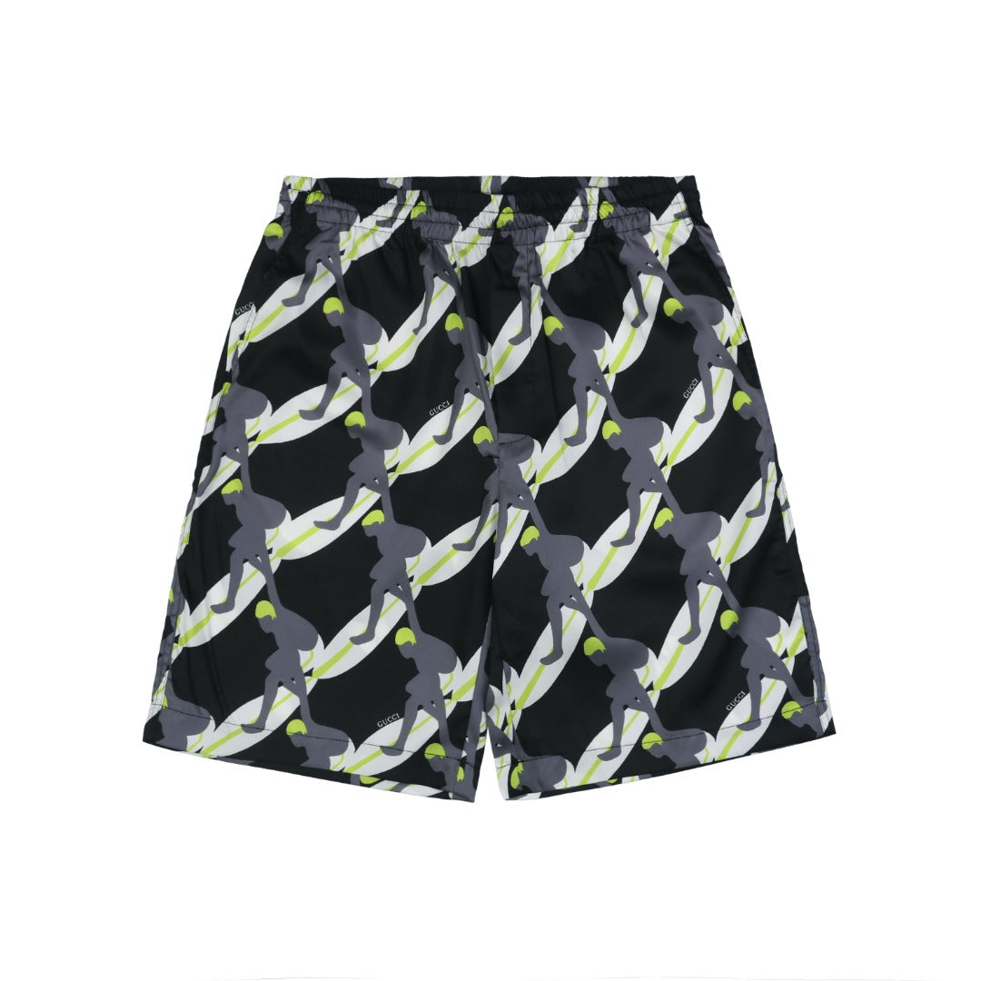 Gucci 25SS Surfer Allover Print Elastic Waist Shorts