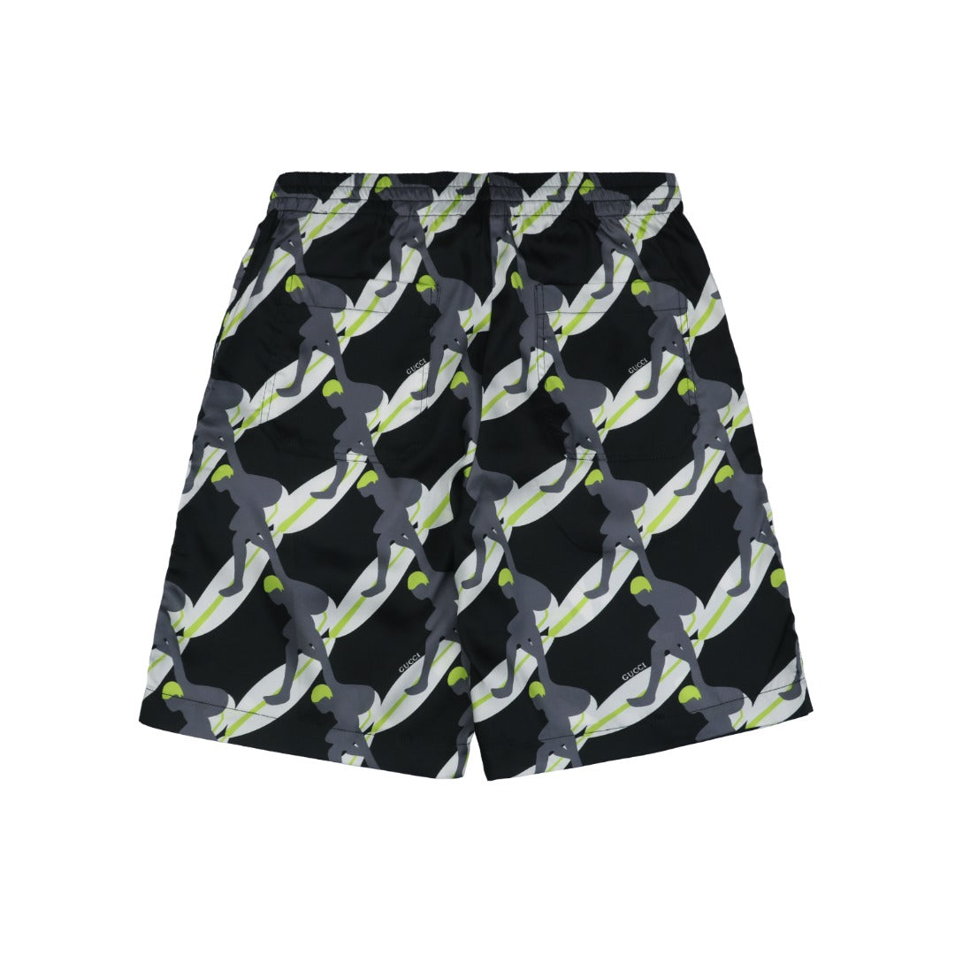Gucci 25SS Surfer Allover Print Elastic Waist Shorts