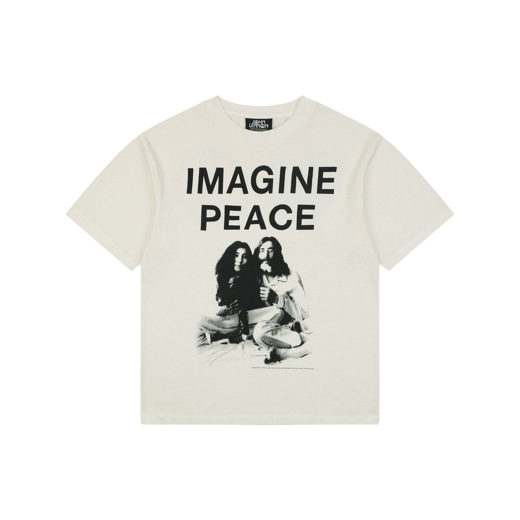 Saint Michael Imagine Peace Bed-In Anti-War Manifesto Graphic Short Sleeve Tee
