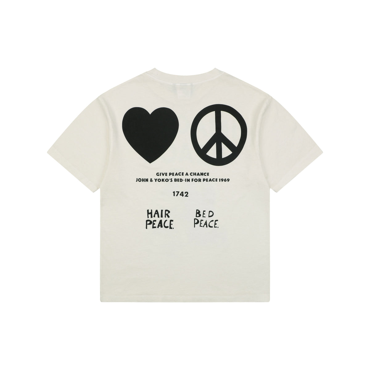 Saint Michael Imagine Peace Bed-In Anti-War Manifesto Graphic Short Sleeve Tee