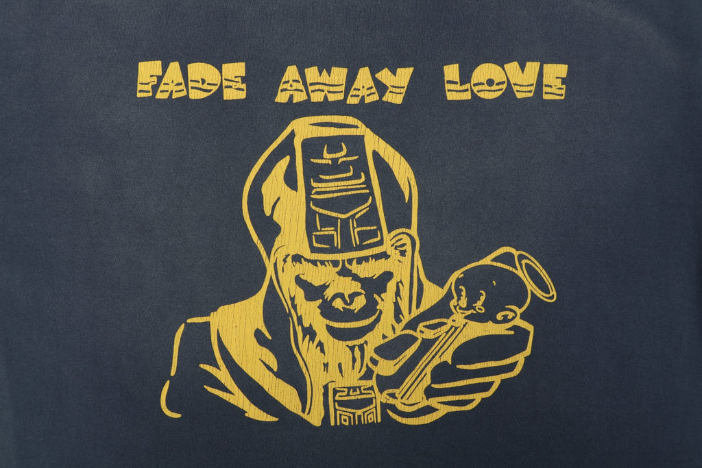 Saint Michael Fade Away Love Ape Demon Graphic Short Sleeve Tee Navy