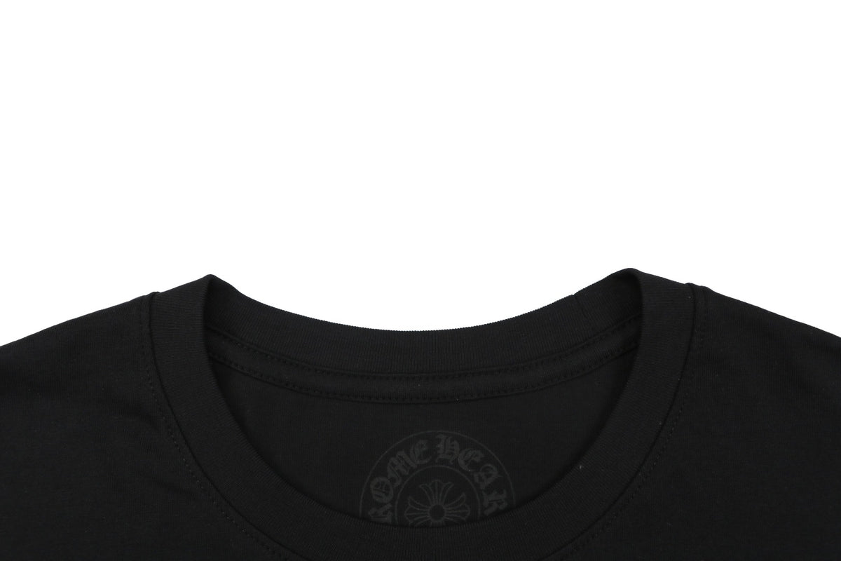 Chrome Hearts Large Floral Cross Graphic Long Sleeve Tee Black