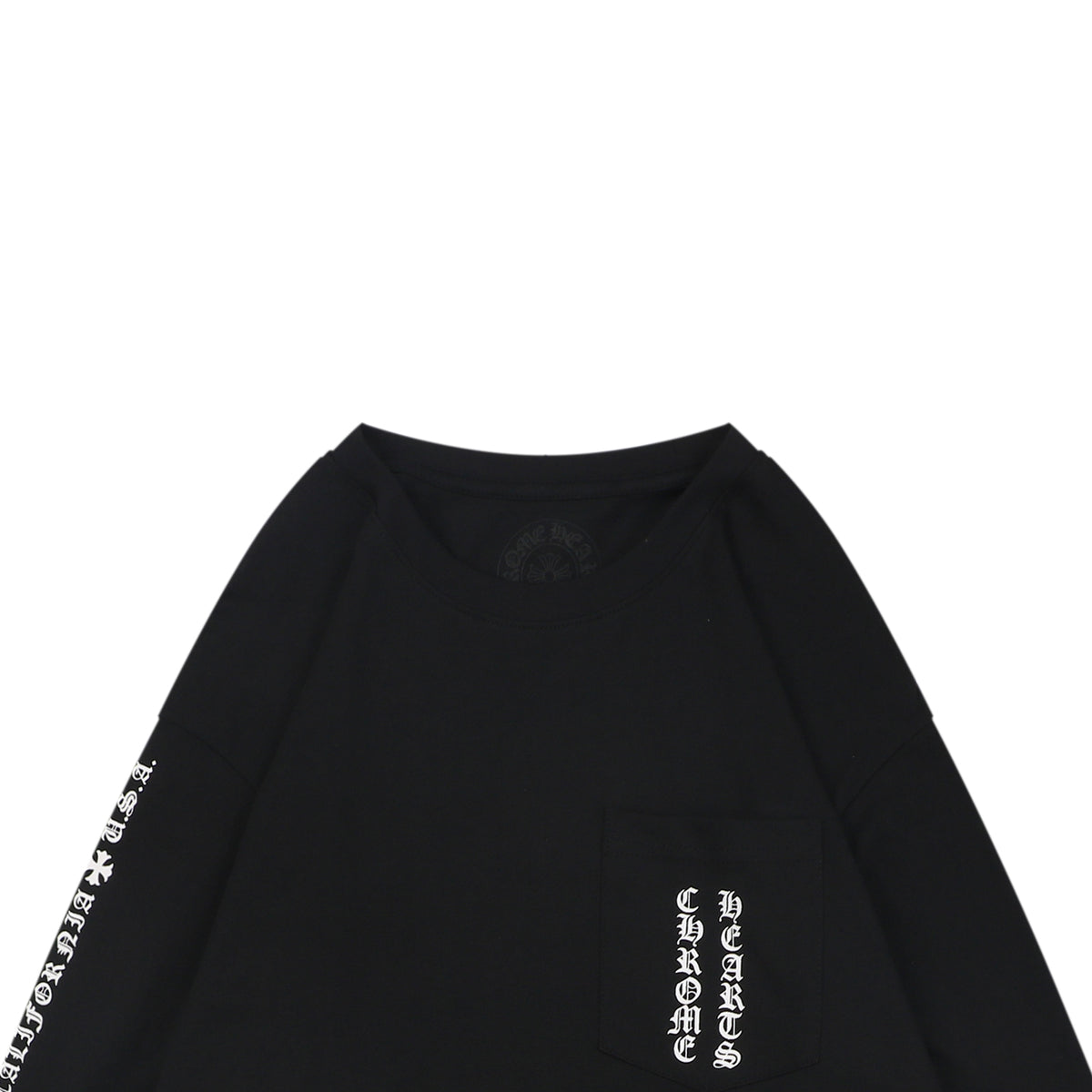 Chrome Hearts Large Floral Cross Graphic Long Sleeve Tee Black