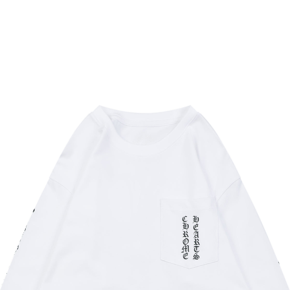 Chrome Hearts Large Floral Cross Graphic Long Sleeve Tee White