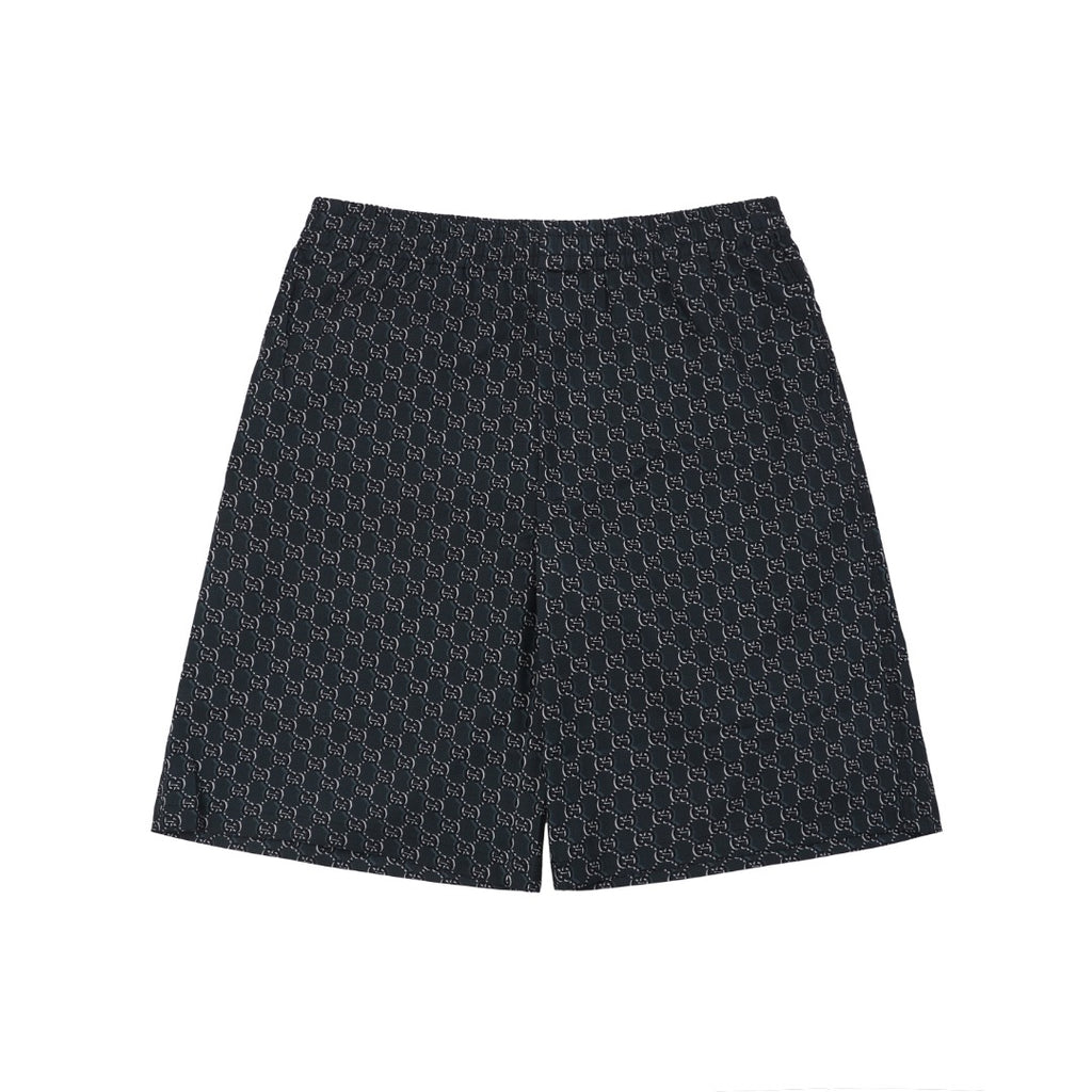 Gucci 25SS Lido Allover GG Monogram Print Elastic Waist Shorts Navy