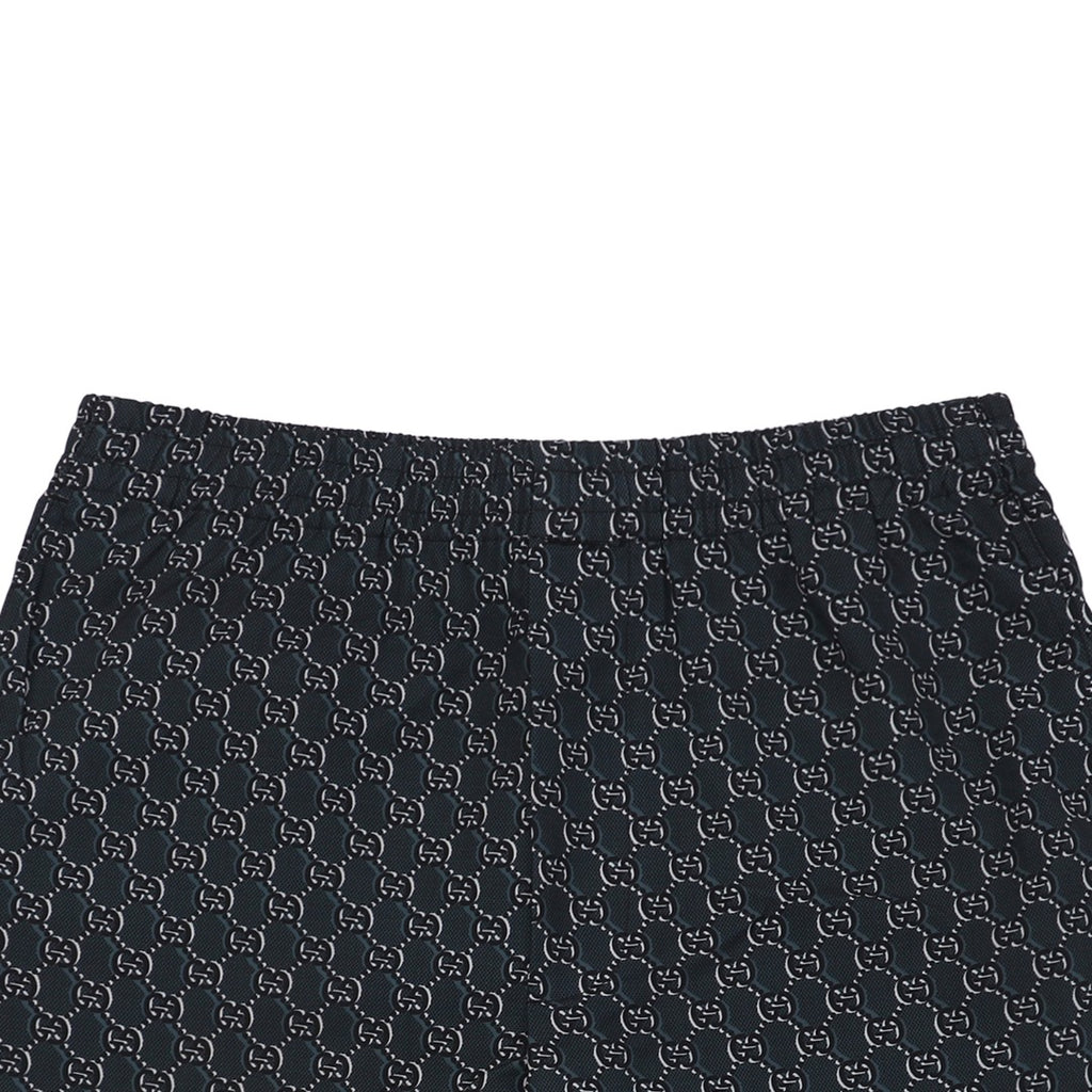 Gucci 25SS Lido Allover GG Monogram Print Elastic Waist Shorts Navy