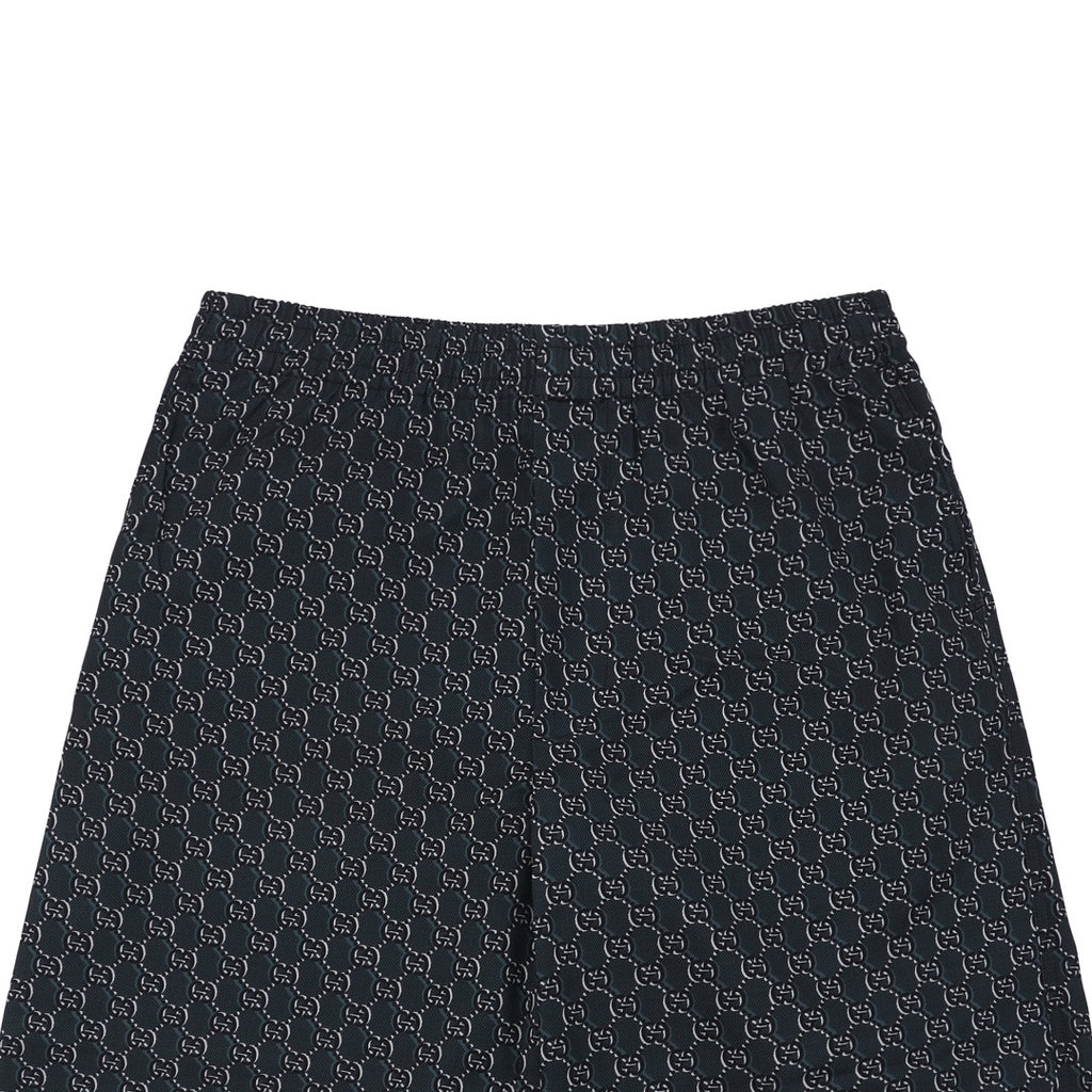 Gucci 25SS Lido Allover GG Monogram Print Elastic Waist Shorts Navy