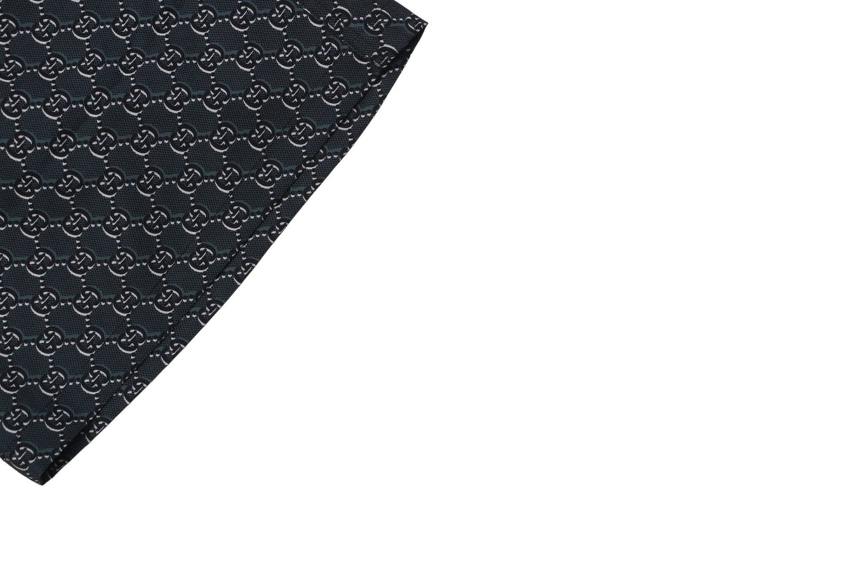 Gucci 25SS Lido Allover GG Monogram Print Elastic Waist Shorts Navy