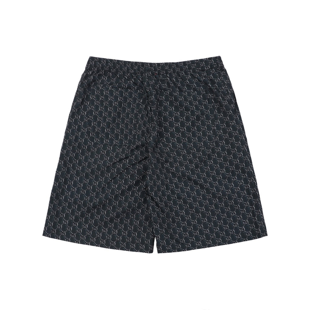 Gucci 25SS Lido Allover GG Monogram Print Elastic Waist Shorts Navy