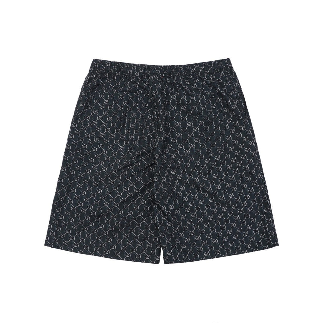 Gucci 25SS Lido Allover GG Monogram Print Elastic Waist Shorts Navy
