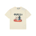 Gucci Skateboarding Black White Rabbit Cartoon Graphic Short Sleeve Tee Cream