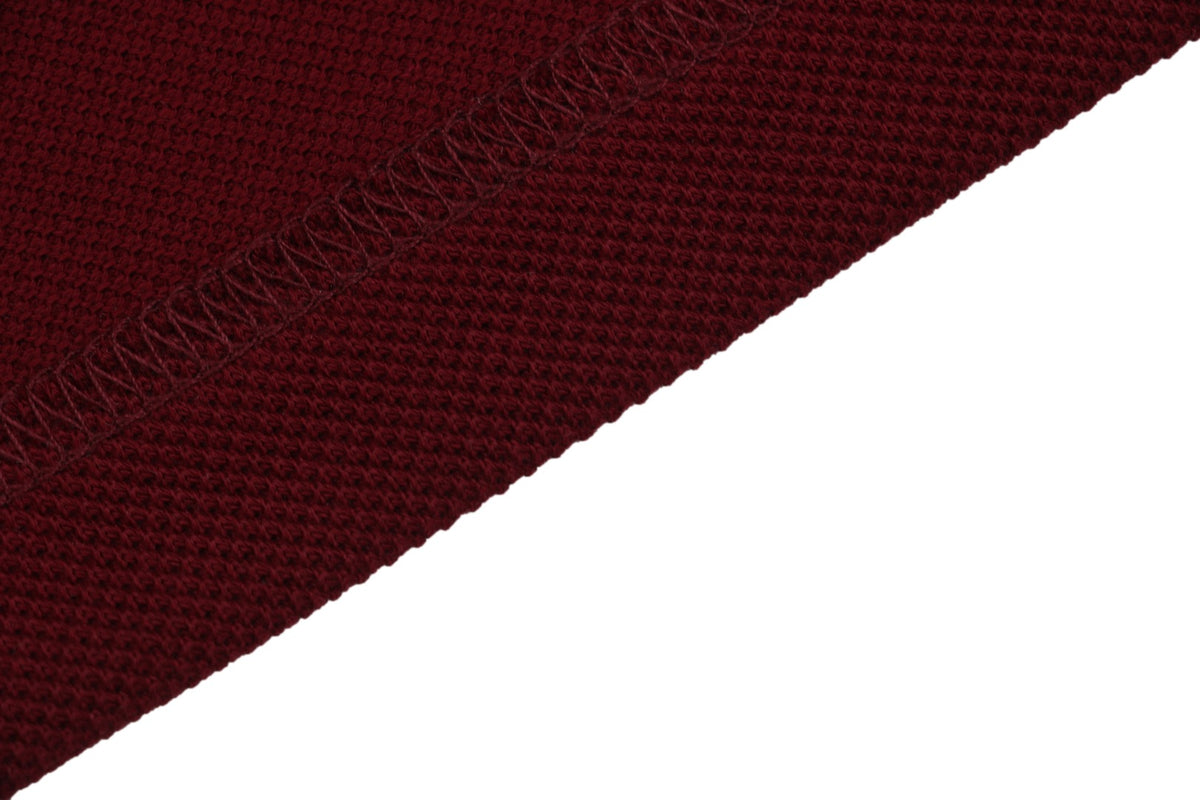 Gucci 25SS Collar G Letter Embroidered Polo Short Sleeve Shirt Burgundy